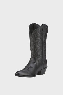  Ariat Women's Heritage Western R Toe Black Deertan