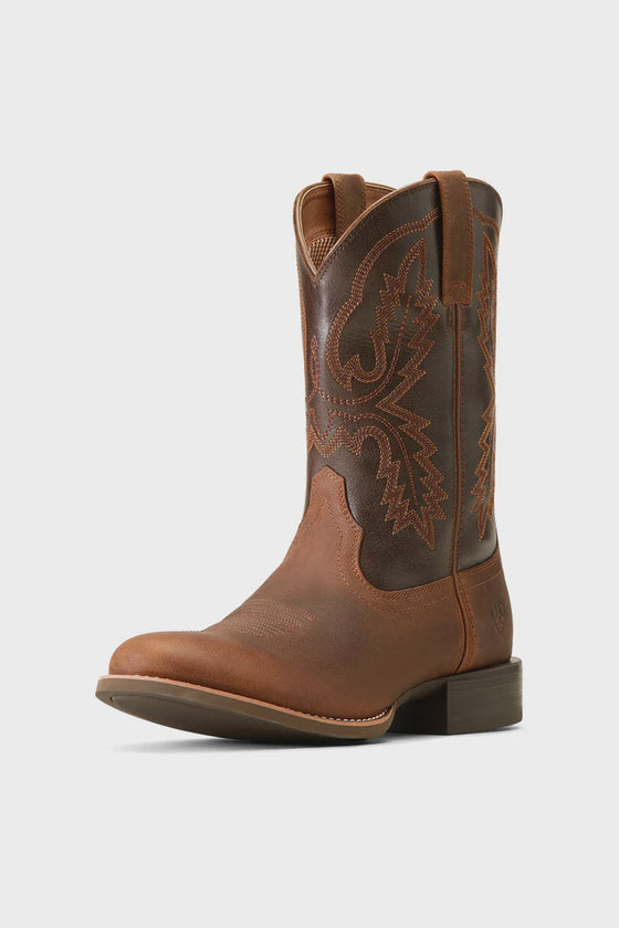 Ariat Men's Sport Stratten Sorrel Crunch Bitter Brown Western Boots