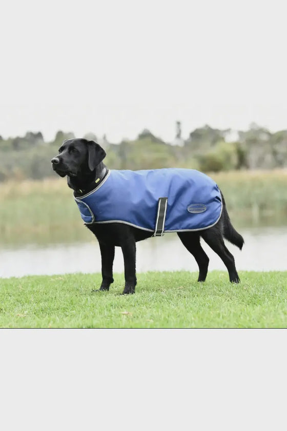 WEATHERBEETA COMFITEC WINDBREAKER FREE DOG COAT DARK BLUE/GREY/WHITE