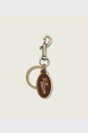 R.M.Williams oval keyring Chestnut Brass