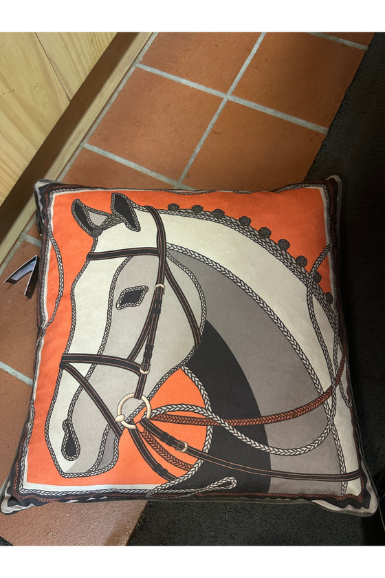 Luxury Feather Filled Cushion With Horse