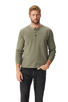  R.M. Williams Campside Short Sleeve Henley Olive