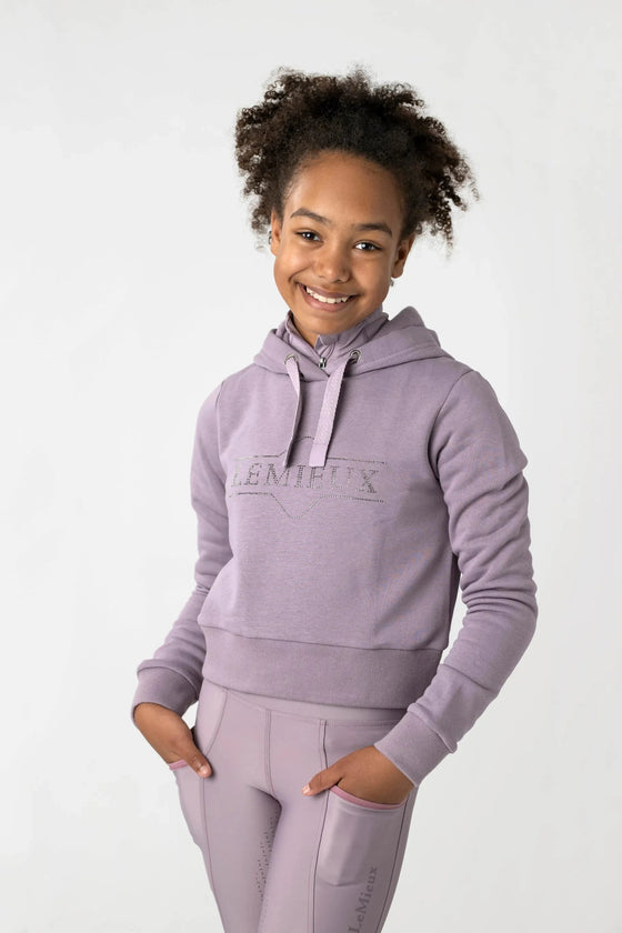 LeMieux Young Rider Cropped Hoodie in Musk or Ice Blue