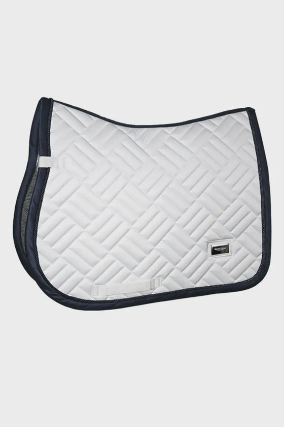 Equestrian Stockholm Jump Saddle Pad Modern White Navy