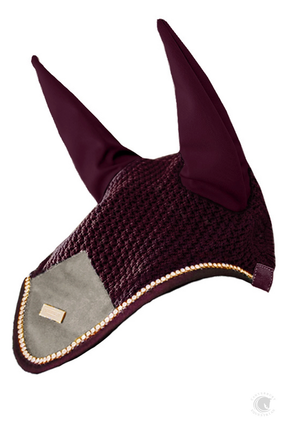 Equestrian Stockholm Crystal Merlot Gold Ear Net