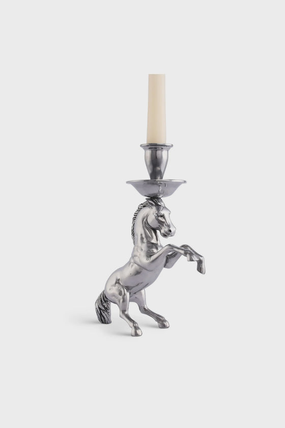 REARING HORSE CANDLESTICK