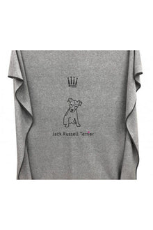  SPOOKS FLEECE JACK RUSSELL TERRIER BLANKET GREY