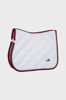  Equestrian Stockholm WHITE BORDEAUX SADDLEPAD