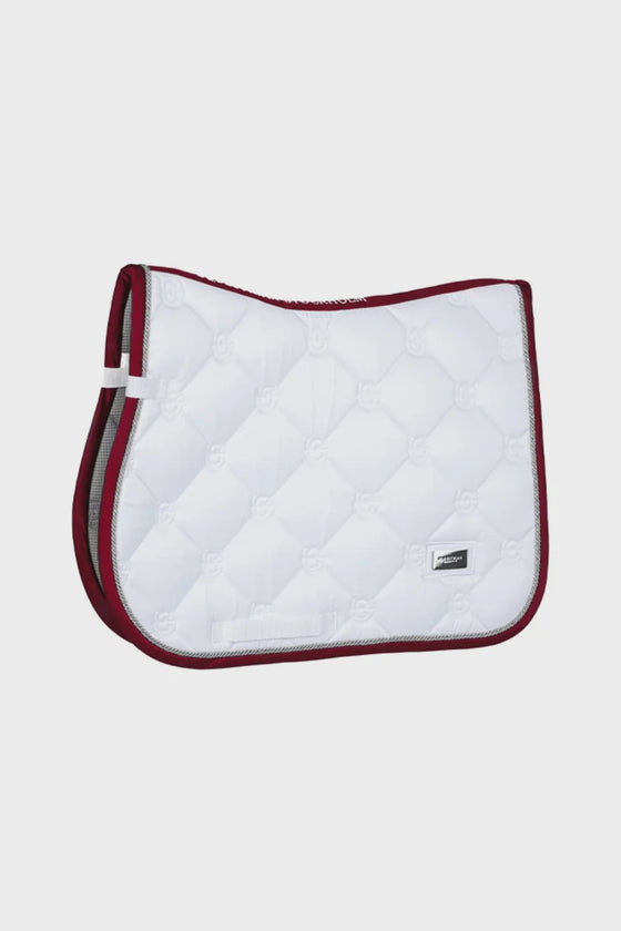 Equestrian Stockholm WHITE BORDEAUX SADDLEPAD