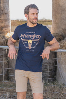  Wrangler Theo Mens SS Tee Navy