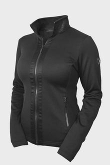  Equestrian Stockholm Fleece Jacket All Black Glimmer