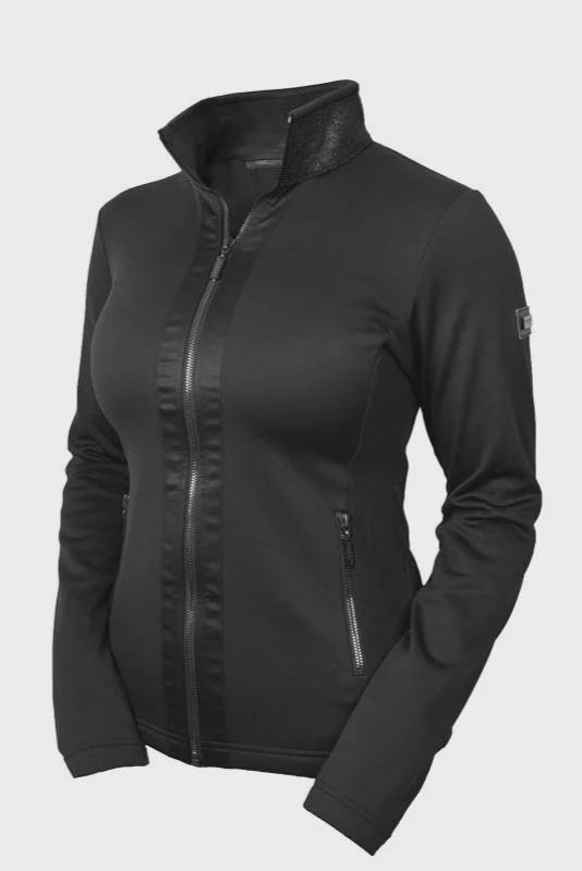 Equestrian Stockholm Fleece Jacket All Black Glimmer