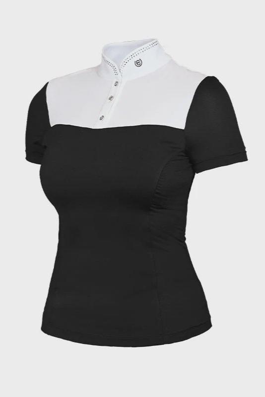 Equestrian Stockholm Revenew Competition Top Black Edition Short Sleeve