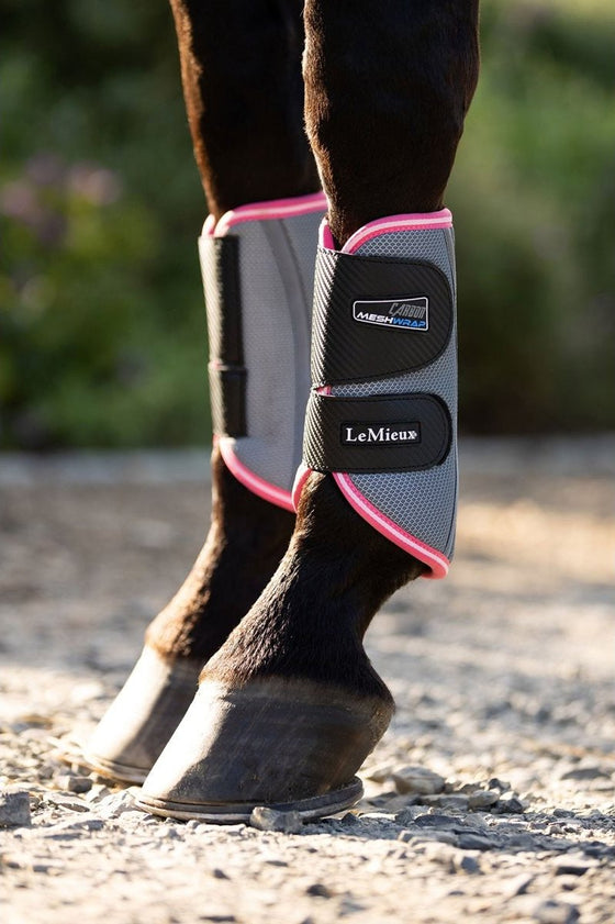 LeMieux Carbon Mesh Wrap Boots Watermelon