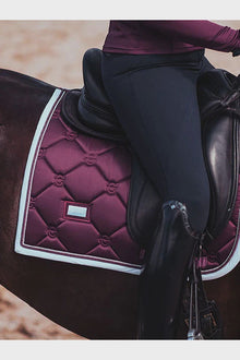  Equestrian Stockholm Dressage Saddle Pad - Purple White Edge