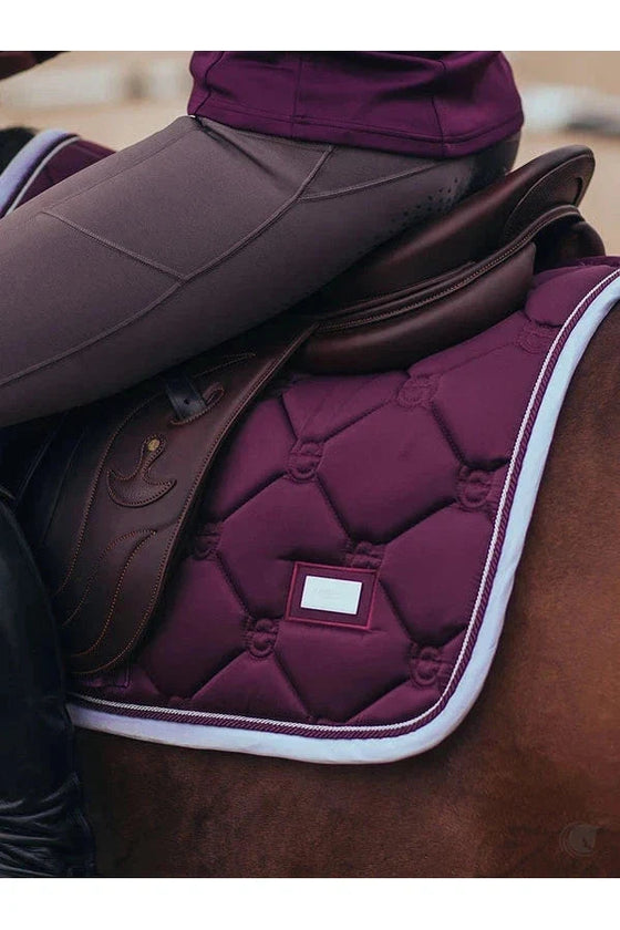 Equestrian Stockholm Jump Saddle Pad - Purple White Edge