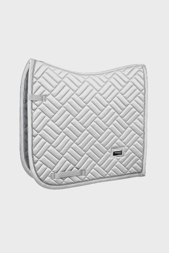 Equestrian Stockholm Dressage Saddle Pad Modern White Perfection