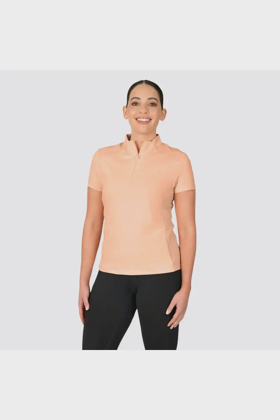 Dublin Tabby Short Sleeve Riding Top Peach Parfait