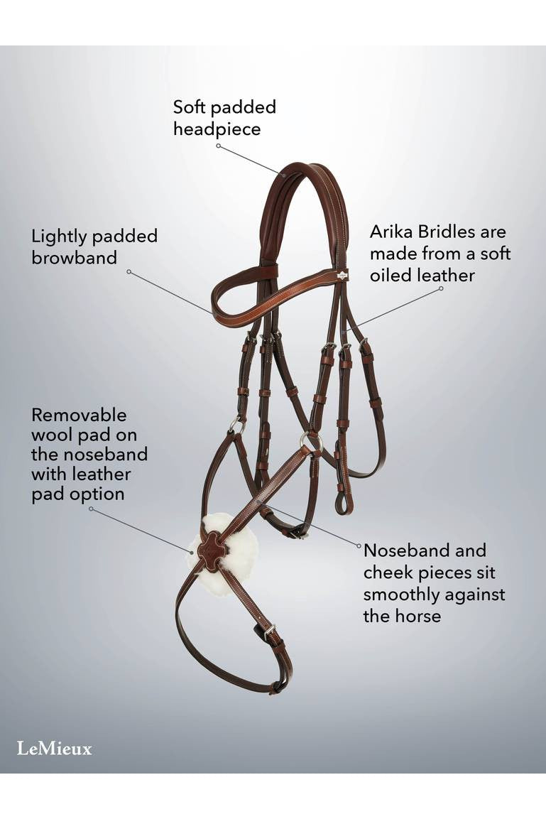 LeMieux Arika Figure 8 Bridle Havana/Silver