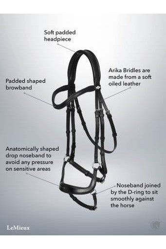 LeMieux Arika Drop Bridle Black/Silver